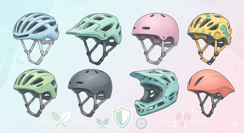 ロードバイク用ヘルメット各種比較イメージ