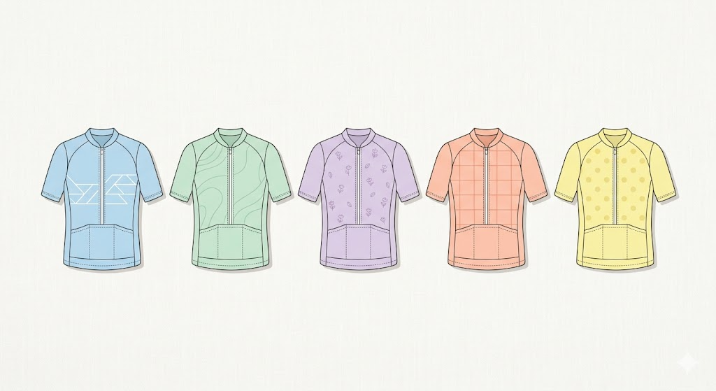 ロードバイク用ジャージ比較イラスト