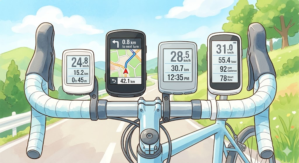 サイクルコンピューター比較イメージ